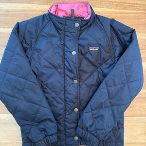 Patagonia Duamond Quilted Jacket - Navy and Pink